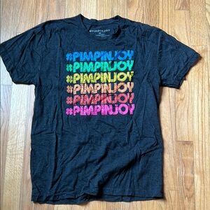 Pimpinjoy Men's Black Graphic T-Shirt from the shop forward